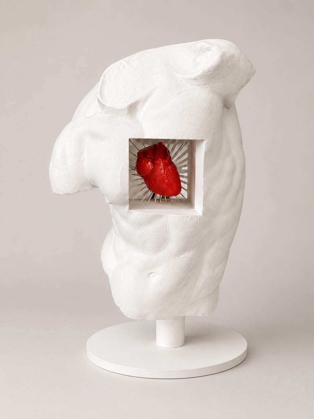 Busto a cuore aperto